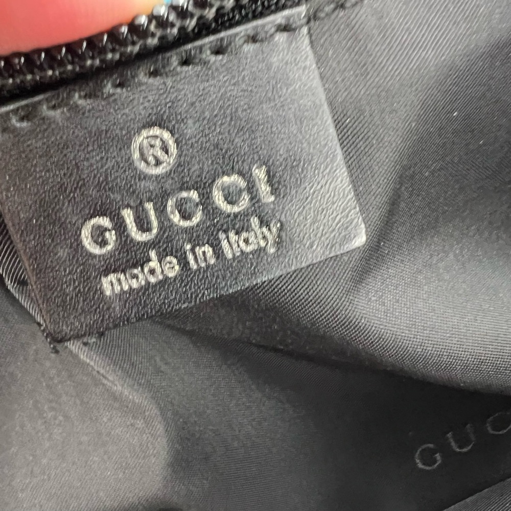 Gucci Black/Silver Nylon & Leather Work Travel Shoulder Bag, Authentic - Picture 5 of 17